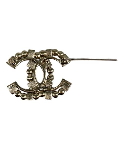 CHANEL（シャネル）CHANEL (シャネル) 22AW CC Logo Rhinestone Brooch ココマーク ラインストーンブローチ シルバーの古着・服飾アイテム