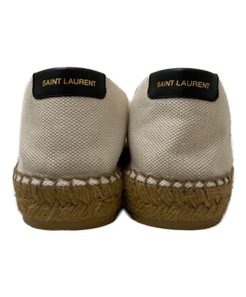 Saint Laurent Paris（サンローランパリ）Saint Laurent Paris (サンローランパリ) キャンバスエスパドリーユ アイボリー サイズ:39の古着・服飾アイテム