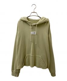 MM6 Maison Margiela（エムエムシックスメゾンマルジェラ）の古着「プルオーバーパーカー」｜ライトグリーン
