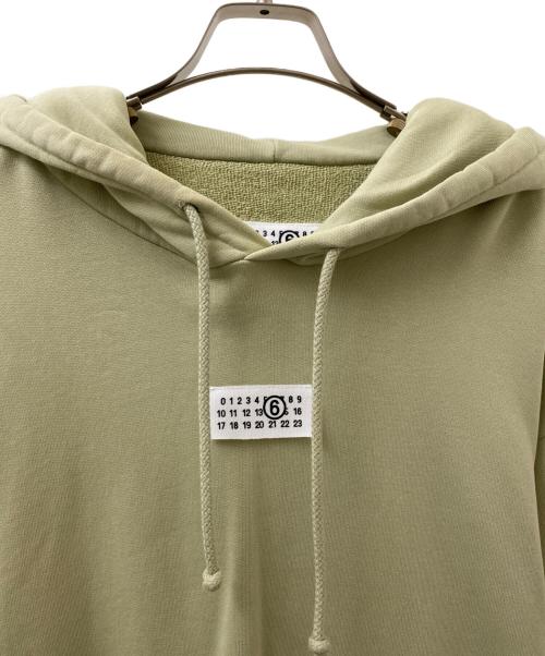 MM6 Maison Margiela（エムエムシックスメゾンマルジェラ）MM6 Maison Margiela (エムエムシックスメゾンマルジェラ) プルオーバーパーカー ライトグリーン サイズ:XSの古着・服飾アイテム