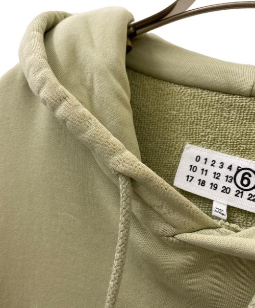 MM6 Maison Margiela（エムエムシックスメゾンマルジェラ）MM6 Maison Margiela (エムエムシックスメゾンマルジェラ) プルオーバーパーカー ライトグリーン サイズ:XSの古着・服飾アイテム