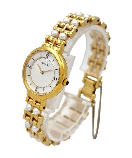 MIKIMOTO（ミキモト）MIKIMOTO (ミキモト) Pearl Bracelet Watch パールブレスレットウォッチ Ref.NS1004PF 24mm ホワイトシェル文字盤 ホワイトシェル文字盤 サイズ:24mm/16.5cmの古着・服飾アイテム