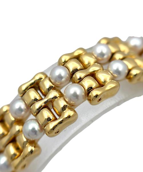 MIKIMOTO（ミキモト）MIKIMOTO (ミキモト) Pearl Bracelet Watch パールブレスレットウォッチ Ref.NS1004PF 24mm ホワイトシェル文字盤 ホワイトシェル文字盤 サイズ:24mm/16.5cmの古着・服飾アイテム