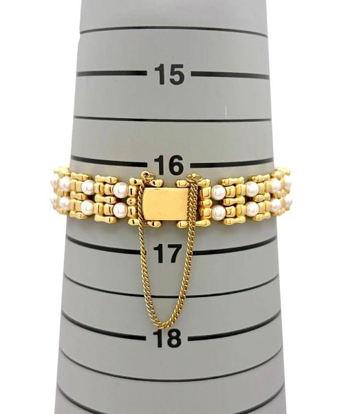 MIKIMOTO（ミキモト）MIKIMOTO (ミキモト) Pearl Bracelet Watch パールブレスレットウォッチ Ref.NS1004PF 24mm ホワイトシェル文字盤 ホワイトシェル文字盤 サイズ:24mm/16.5cmの古着・服飾アイテム
