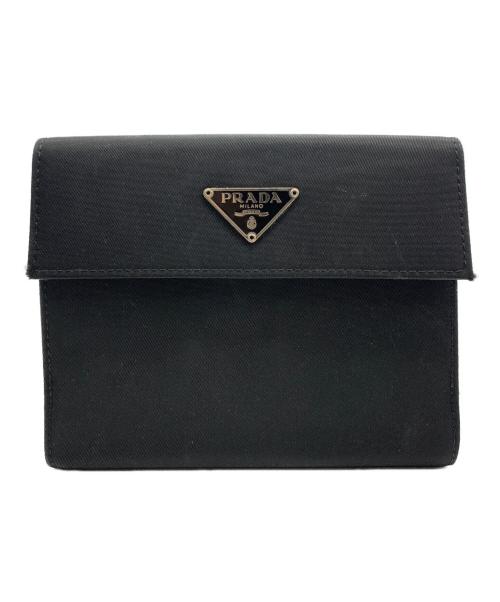 PRADA（プラダ）PRADA (プラダ) 2つ折り財布 ブラックの古着・服飾アイテム