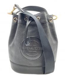 COACH（コーチ）の古着「デンプシードローストリングバケットバッグ」｜ブラック