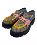 GUCCIグッチ）の古着「GGスプリームビットローファー　Bee刺繍」｜グレー