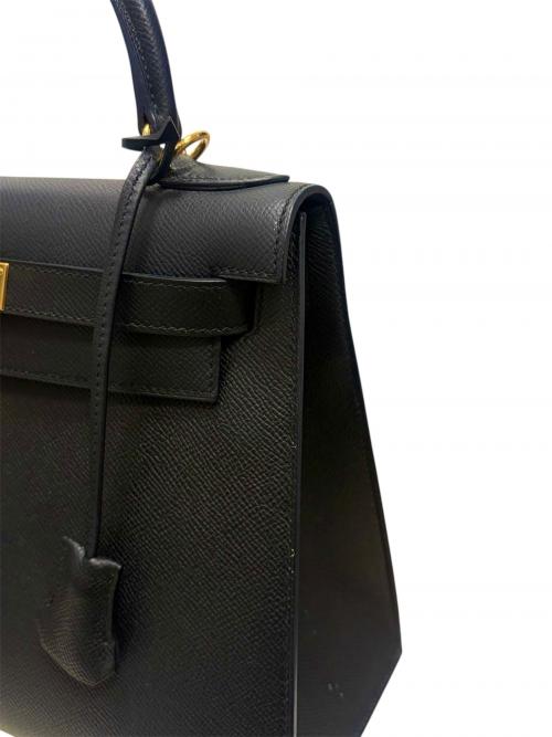 HERMES（エルメス）HERMES (エルメス) Kelly 28 ケリー28 外縫い/ヴォーエプソン/ダークネイビー系/ゴールド金具/□M刻印 2009年製 ダークネイビー サイズ:28の古着・服飾アイテム