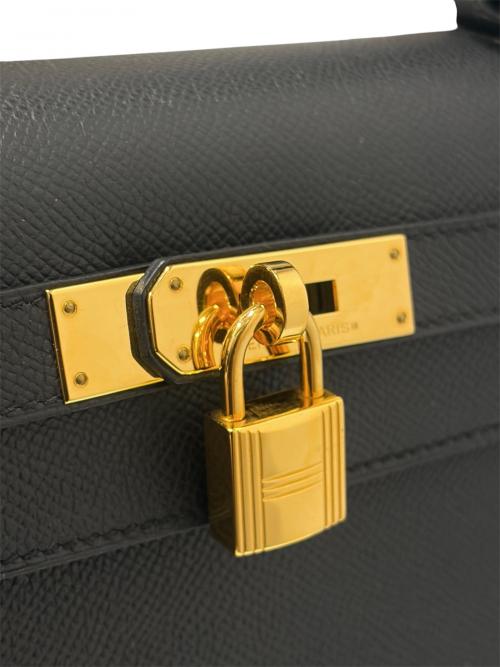 HERMES（エルメス）HERMES (エルメス) Kelly 28 ケリー28 外縫い/ヴォーエプソン/ダークネイビー系/ゴールド金具/□M刻印 2009年製 ダークネイビー サイズ:28の古着・服飾アイテム