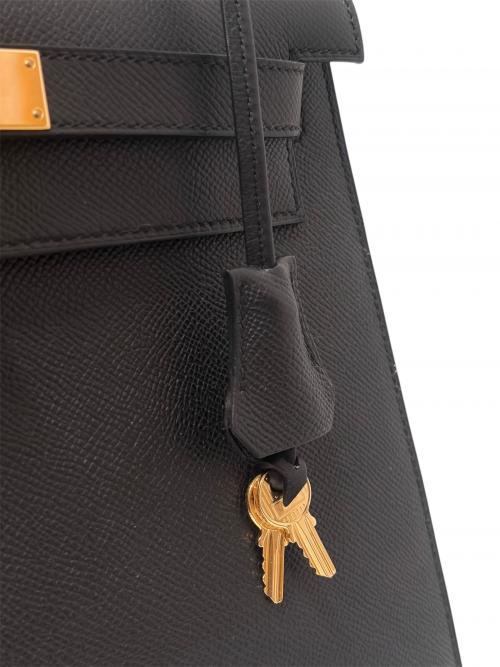 HERMES（エルメス）HERMES (エルメス) Kelly 28 ケリー28 外縫い/ヴォーエプソン/ダークネイビー系/ゴールド金具/□M刻印 2009年製 ダークネイビー サイズ:28の古着・服飾アイテム