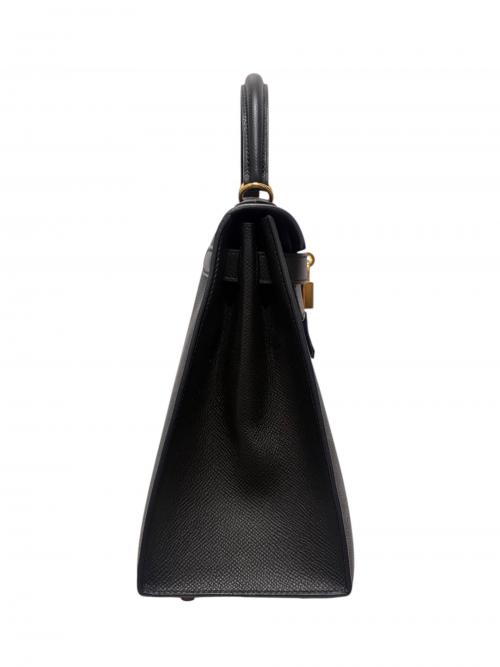HERMES（エルメス）HERMES (エルメス) Kelly 28 ケリー28 外縫い/ヴォーエプソン/ダークネイビー系/ゴールド金具/□M刻印 2009年製 ダークネイビー サイズ:28の古着・服飾アイテム