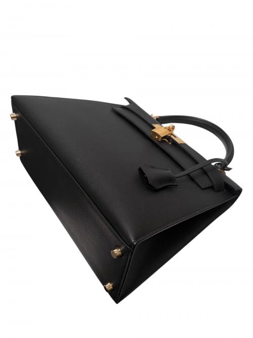 HERMES（エルメス）HERMES (エルメス) Kelly 28 ケリー28 外縫い/ヴォーエプソン/ダークネイビー系/ゴールド金具/□M刻印 2009年製 ダークネイビー サイズ:28の古着・服飾アイテム