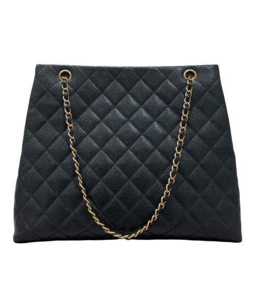 CHANEL（シャネル）CHANEL (シャネル) ココマーク マトラッセ チェーントートバッグ ブラックの古着・服飾アイテム