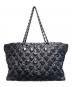 CHANEL (シャネル) パリビザンスラインチェーントートバッグ ブラック：260000円