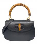 GUCCIグッチ）の古着「バンブーハンドル2WAYバッグ」｜ブラック