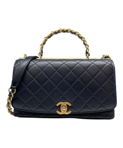 CHANEL（シャネル）CHANEL (シャネル) マトラッセ トップハンドル ネイビーの古着・服飾アイテム