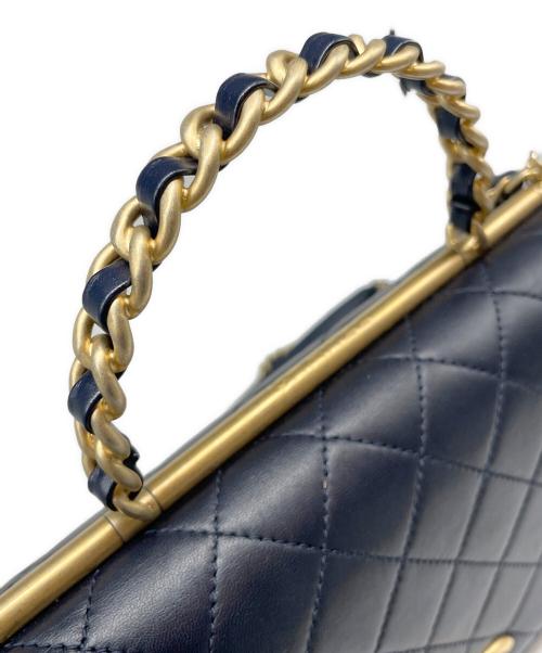 CHANEL（シャネル）CHANEL (シャネル) マトラッセ トップハンドル ネイビーの古着・服飾アイテム