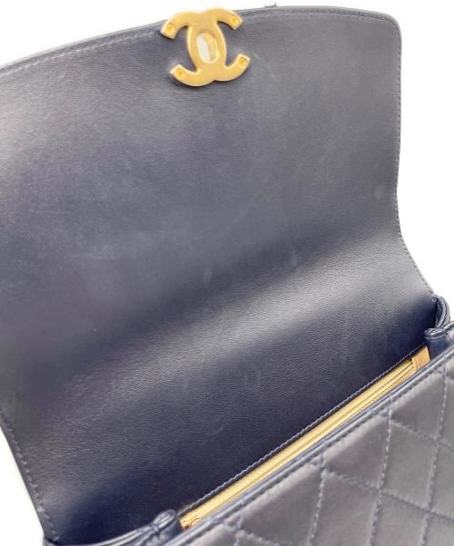 CHANEL（シャネル）CHANEL (シャネル) マトラッセ トップハンドル ネイビーの古着・服飾アイテム