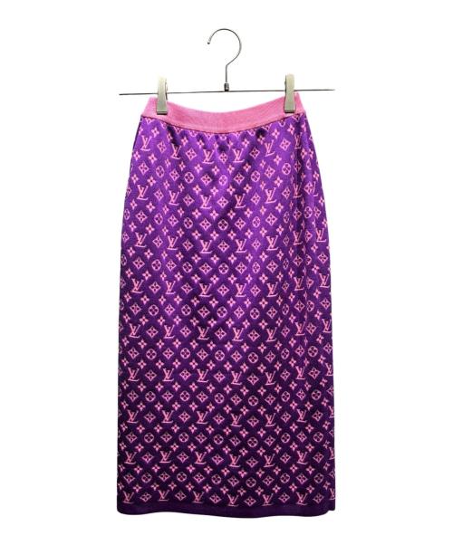 LOUIS VUITTON（ルイ ヴィトン）LOUIS VUITTON (ルイ ヴィトン) ニットスカート/RW212W FN6 FLKZ02 パープル サイズ:XSの古着・服飾アイテム
