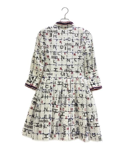 CHANEL（シャネル）CHANEL (シャネル) Tweed Coat/ツイードコート/P64172V60038 ホワイト サイズ:34の古着・服飾アイテム