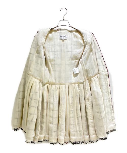 CHANEL（シャネル）CHANEL (シャネル) Tweed Coat/ツイードコート/P64172V60038 ホワイト サイズ:34の古着・服飾アイテム