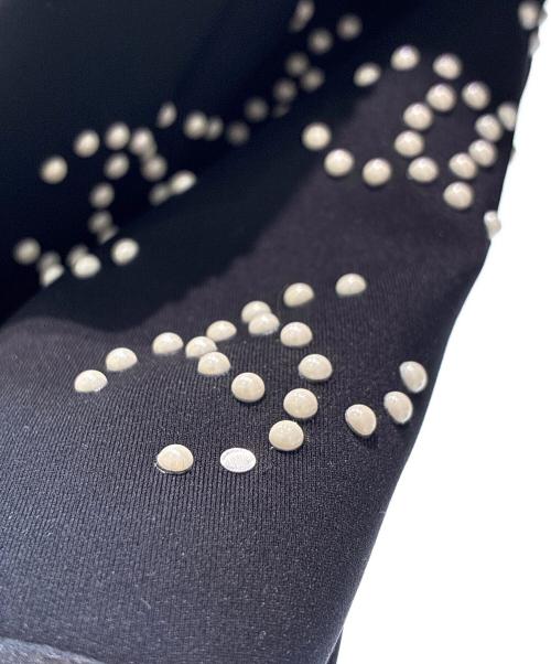 CHANEL（シャネル）CHANEL (シャネル) Faux Pearl Coco Mark Collarless Jacket/フェイクパールココマークノーカラージャケット/P73967V65539 ブラック サイズ:34の古着・服飾アイテム