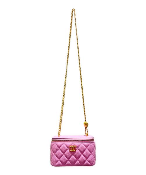 CHANEL（シャネル）CHANEL (シャネル) チェーンショルダーバニティバッグ ピンクの古着・服飾アイテム
