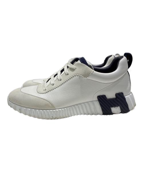 HERMES（エルメス）HERMES (エルメス) バウンシングスニーカー/レザースニーカー ホワイト サイズ:42.5の古着・服飾アイテム