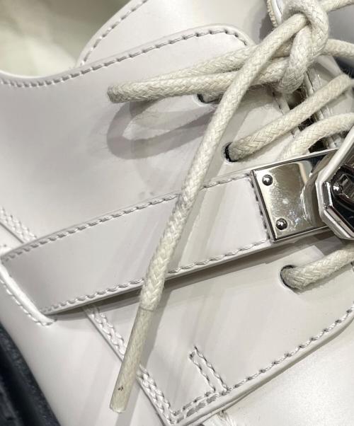 HERMES（エルメス）HERMES (エルメス) FIRST/ファースト ケリーバックル ダービーシューズ オフホワイト サイズ:36の古着・服飾アイテム