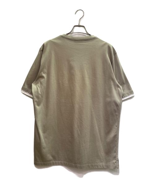 HERMES（エルメス）HERMES (エルメス) アームレイヤードコットンTシャツ カーキ サイズ:Sの古着・服飾アイテム