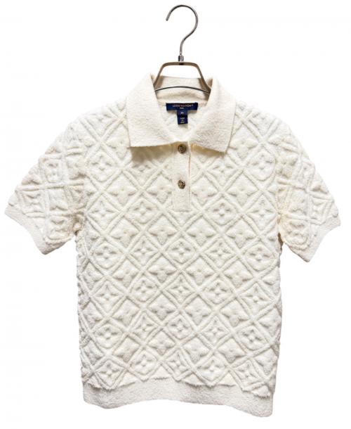 LOUIS VUITTON（ルイ ヴィトン）LOUIS VUITTON (ルイ ヴィトン) モノグラム タウアリングニットポロ アイボリー サイズ:XSの古着・服飾アイテム