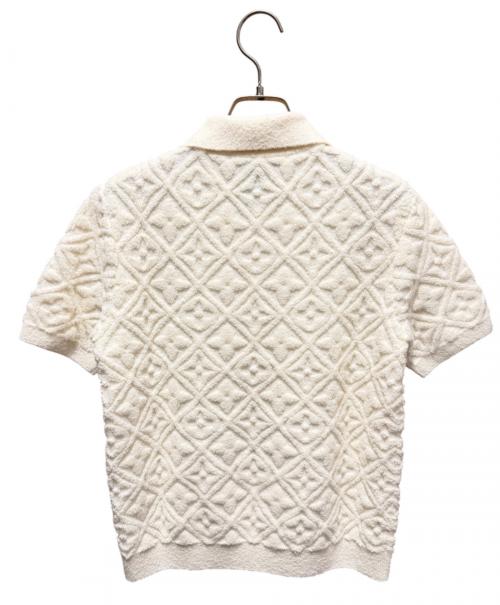 LOUIS VUITTON（ルイ ヴィトン）LOUIS VUITTON (ルイ ヴィトン) モノグラム タウアリングニットポロ アイボリー サイズ:XSの古着・服飾アイテム