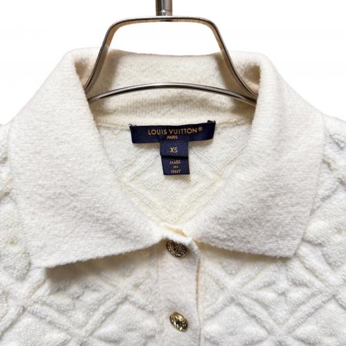 LOUIS VUITTON（ルイ ヴィトン）LOUIS VUITTON (ルイ ヴィトン) モノグラム タウアリングニットポロ アイボリー サイズ:XSの古着・服飾アイテム