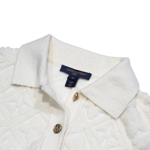 LOUIS VUITTON（ルイ ヴィトン）LOUIS VUITTON (ルイ ヴィトン) モノグラム タウアリングニットポロ アイボリー サイズ:XSの古着・服飾アイテム