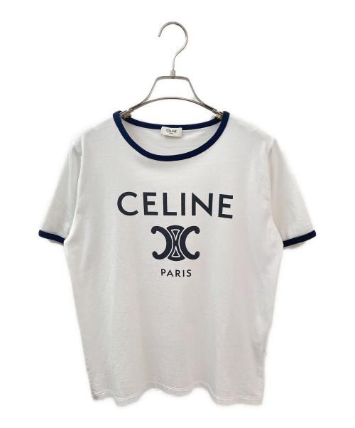 CELINE（セリーヌ）CELINE (セリーヌ) トリオンフクラシックTシャツ ホワイト サイズ:Lの古着・服飾アイテム
