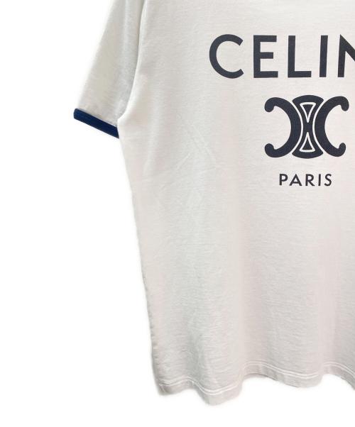 CELINE（セリーヌ）CELINE (セリーヌ) トリオンフクラシックTシャツ ホワイト サイズ:Lの古着・服飾アイテム