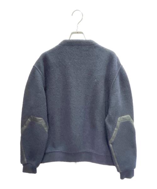 HERMES（エルメス）HERMES (エルメス) ウールカシミヤジャケット/カシミヤ混フリース/レザーパイピングフリース ネイビー サイズ:XSの古着・服飾アイテム