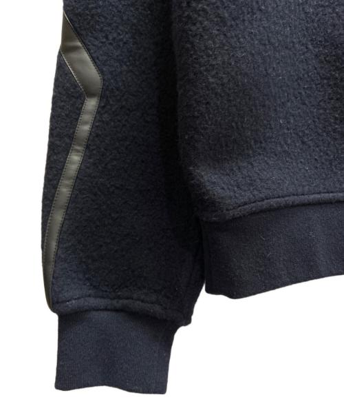 HERMES（エルメス）HERMES (エルメス) ウールカシミヤジャケット/カシミヤ混フリース/レザーパイピングフリース ネイビー サイズ:XSの古着・服飾アイテム