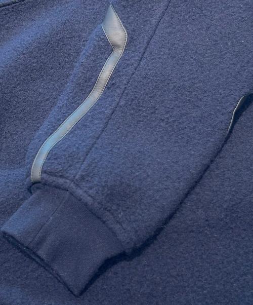 HERMES（エルメス）HERMES (エルメス) ウールカシミヤジャケット/カシミヤ混フリース/レザーパイピングフリース ネイビー サイズ:XSの古着・服飾アイテム
