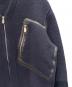 中古・古着 HERMES (エルメス) ウールカシミヤジャケット/カシミヤ混フリース/レザーパイピングフリース ネイビー サイズ:XS：170000円