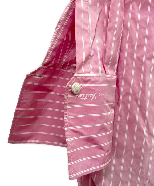 LOUIS VUITTON（ルイ ヴィトン）LOUIS VUITTON (ルイ ヴィトン) 24SS Double Stripe Silk Shirt ダブルストライプ シルクシャツ ピンク サイズ:36の古着・服飾アイテム