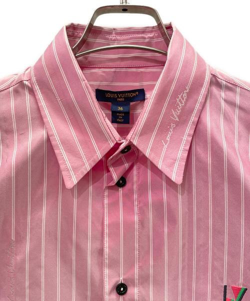 LOUIS VUITTON（ルイ ヴィトン）LOUIS VUITTON (ルイ ヴィトン) シルクシャツ/RW241WB JSR FQTO45 ピンク サイズ:36の古着・服飾アイテム