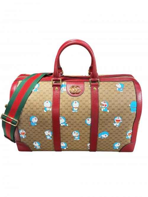 GUCCI（グッチ）GUCCI (グッチ) ドラえもん (ドラエモン) ダッフルバッグ/647815 ボルドー サイズ:-の古着・服飾アイテム