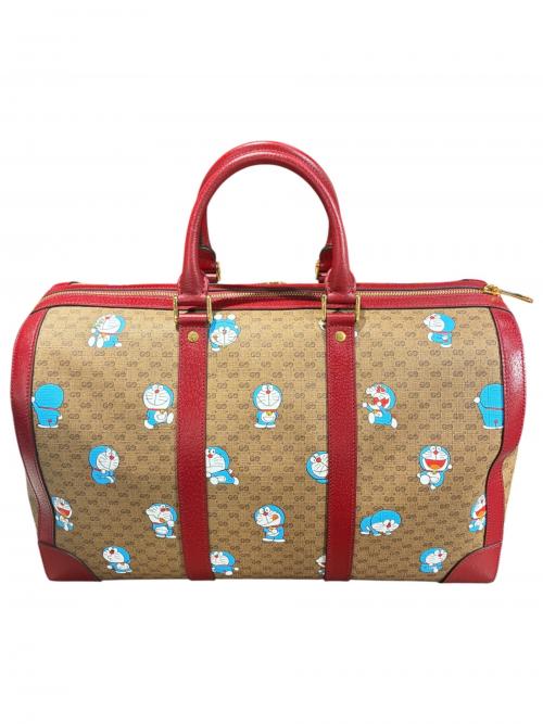 GUCCI（グッチ）GUCCI (グッチ) ドラえもん (ドラエモン) ダッフルバッグ/647815 ボルドー サイズ:-の古着・服飾アイテム