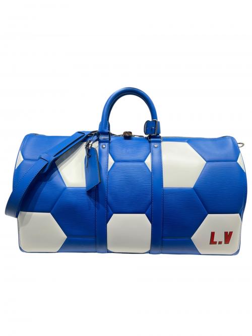 LOUIS VUITTON（ルイ ヴィトン）LOUIS VUITTON (ルイ ヴィトン) Keepall Bandoulière 55 FIFA World Cup Russia 2018 M52120 2018年製 ブルー サイズ:55の古着・服飾アイテム