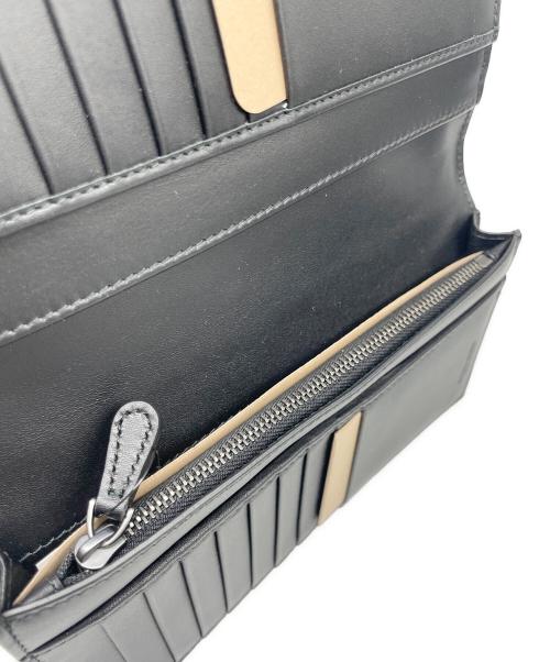 BOTTEGA VENETA（ボッテガベネタ）BOTTEGA VENETA (ボッテガベネタ) イントレチャートロングウォレット ブラックの古着・服飾アイテム