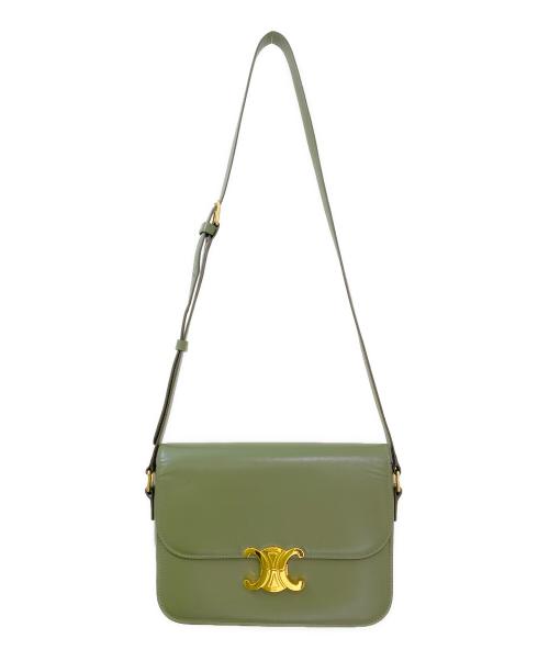 CELINE（セリーヌ）CELINE (セリーヌ) トリオンフショルダーバッグ グリーンの古着・服飾アイテム