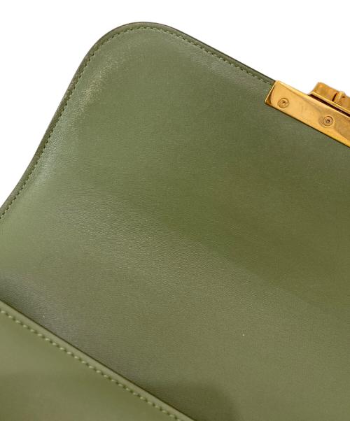 CELINE（セリーヌ）CELINE (セリーヌ) トリオンフショルダーバッグ グリーンの古着・服飾アイテム