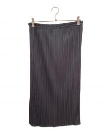 PLEATS PLEASE（プリーツプリーズ）の古着「ロングスカート」｜グレー