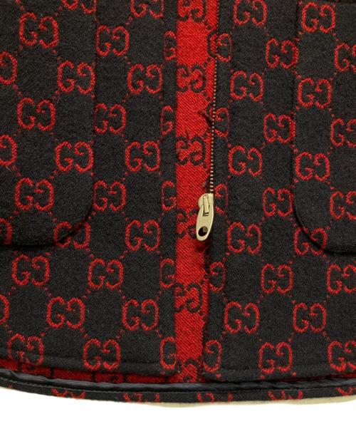 GUCCI（グッチ）GUCCI (グッチ) GG柄ジップアップジャケット ネイビー サイズ:46の古着・服飾アイテム